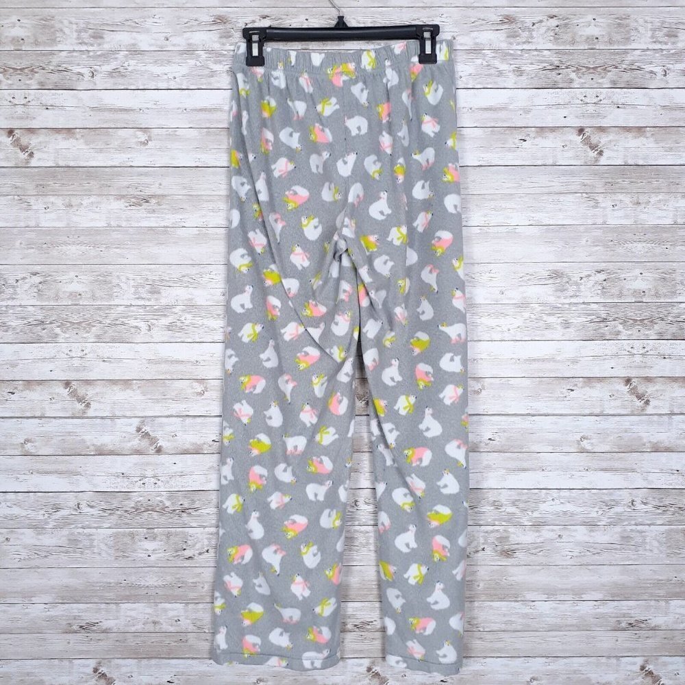 Sleep Chic Womens Fleece Pajama Pants S Polar Bears 446A - Picture 2 of 4